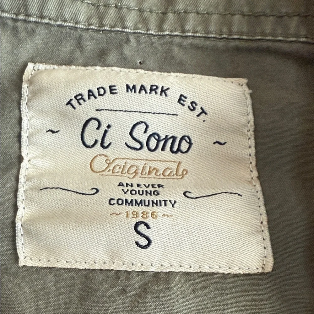 Ci Sono Women’s Olive Green Utility Distressed Jacket